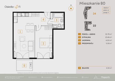 Plan 2 pok. 46m²