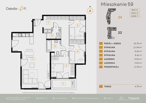Plan 4 pok. 100m²