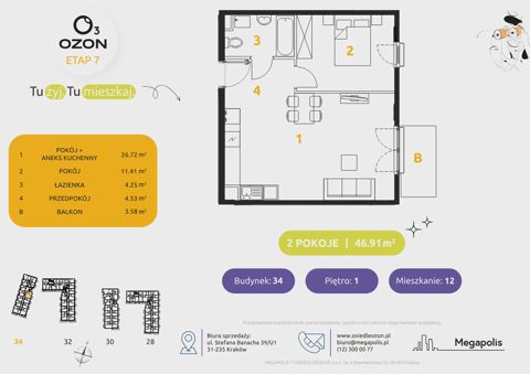 Plan 2 pok. 47m²