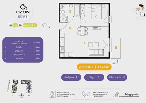 Plan 2 pok. 47m²