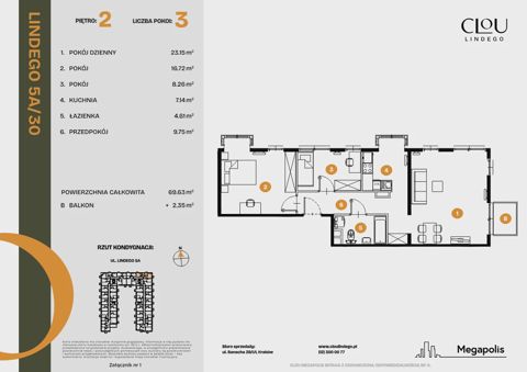 Plan 3 pok. 70m²