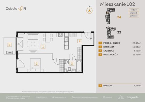 Plan 2 pok. 56m²