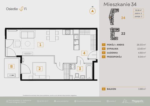 Plan 2 pok. 53m²