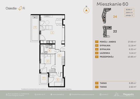 Plan 3 pok. 63m²