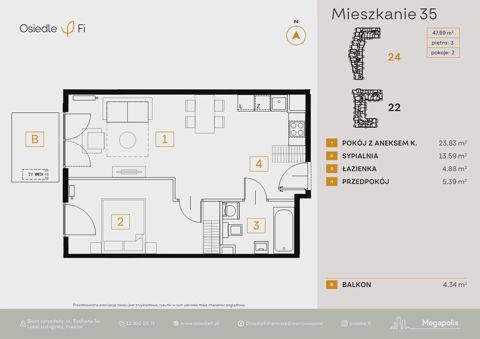 Plan 2 pok. 48m²