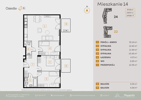 Plan 4 pok. 87m²