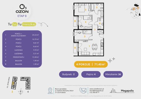 Plan 4 pok. 71m²