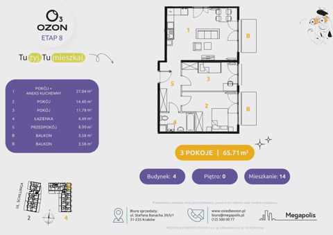 Plan 3 pok. 66m²