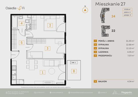 Plan 3 pok. 58m²