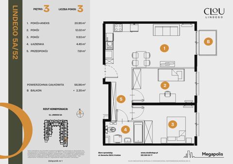 Plan 3 pok. 57m²