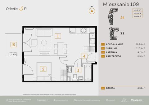 Plan 2 pok. 42m²
