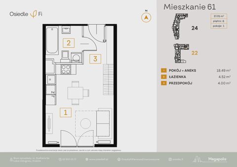 Plan 1 pok. 27m²