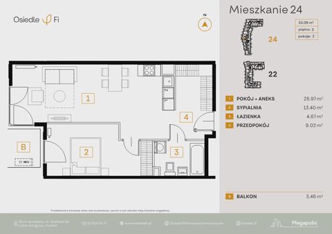 Plan 2 pok. 53m²