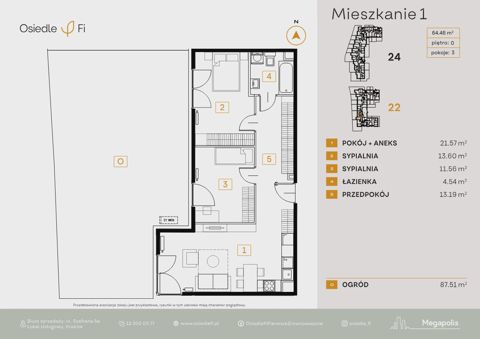 Plan 3 pok. 64m²