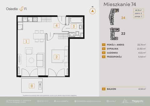 Plan 2 pok. 46m²