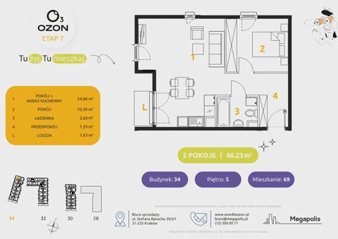 Plan 2 pok. 46m²