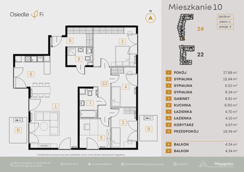 Plan 4 pok. 114m²