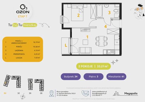 Plan 2 pok. 35m²
