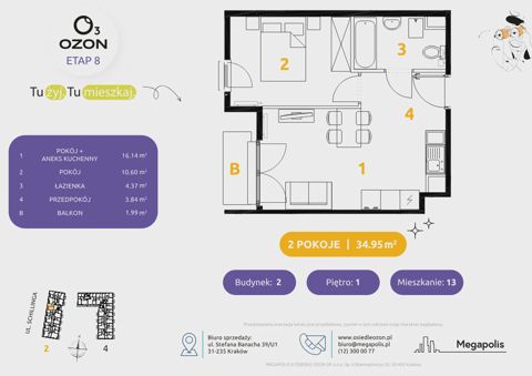Plan 2 pok. 35m²