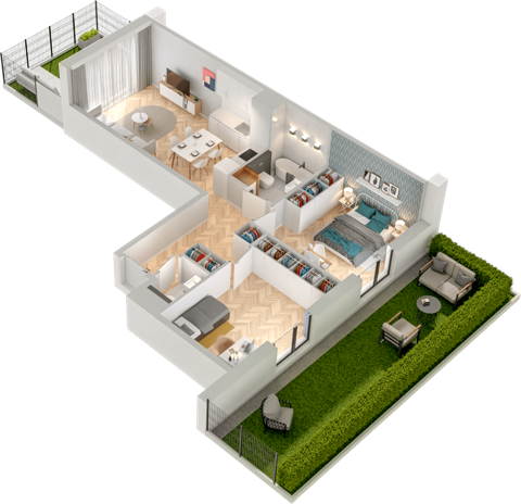 Plan 3 pok. 59m²