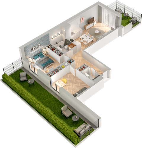 Plan 3 pok. 60m²