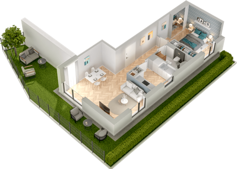 Plan 2 pok. 49m²