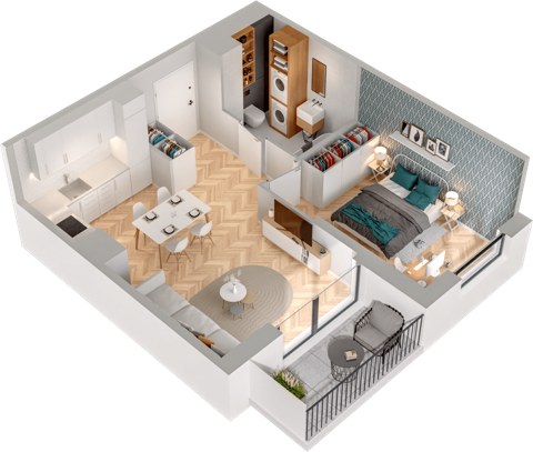 Plan 2 pok. 42m²