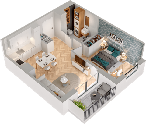 Plan 2 pok. 42m²