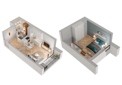 Plan 1 pok. 36m²