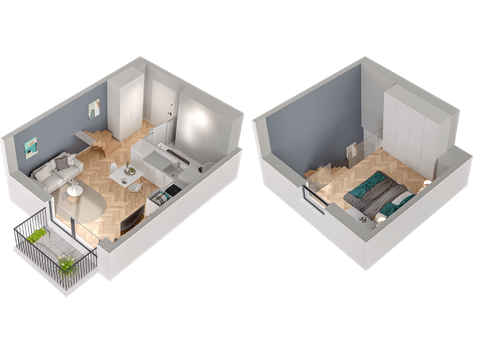 Plan 1 pok. 37m²
