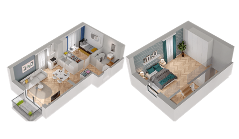 Plan 2 pok. 56m²