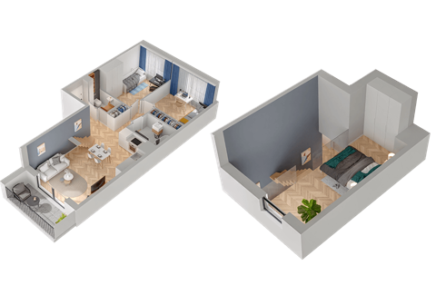 Plan 3 pok. 69m²