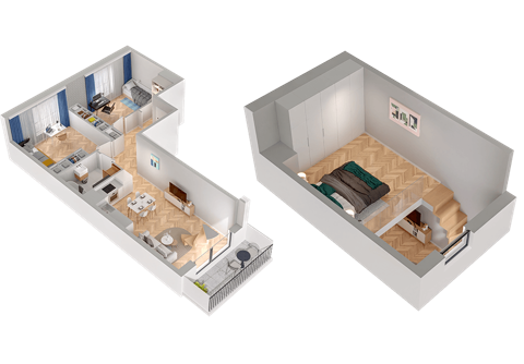 Plan 3 pok. 70m²