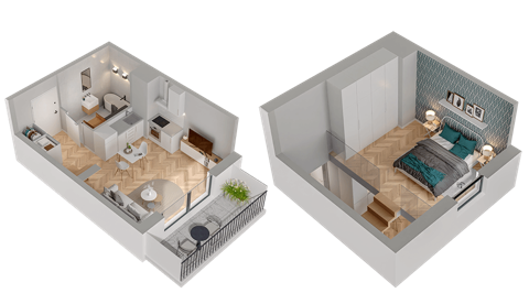 Plan 1 pok. 36m²