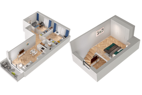 Plan 3 pok. 70m²