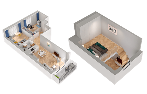 Plan 3 pok. 69m²