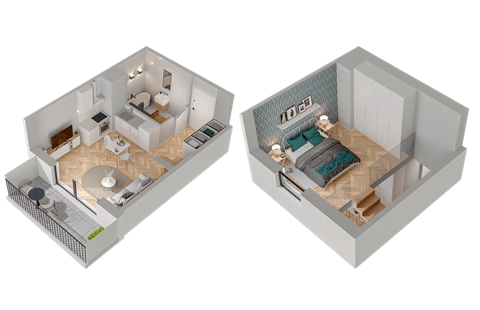 Plan 1 pok. 36m²