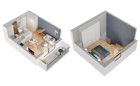 Plan 1 pok. 37m²