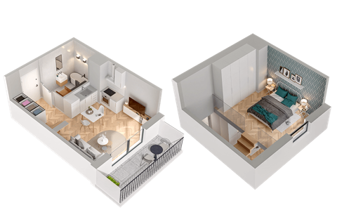Plan 1 pok. 36m²