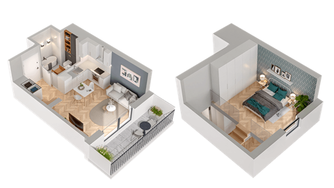 Plan 1 pok. 39m²