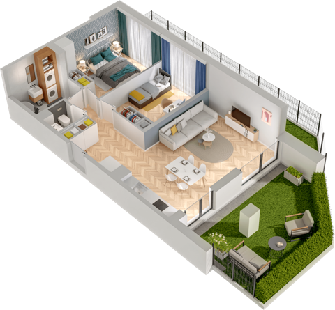 Plan 3 pok. 60m²