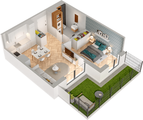 Plan 2 pok. 42m²