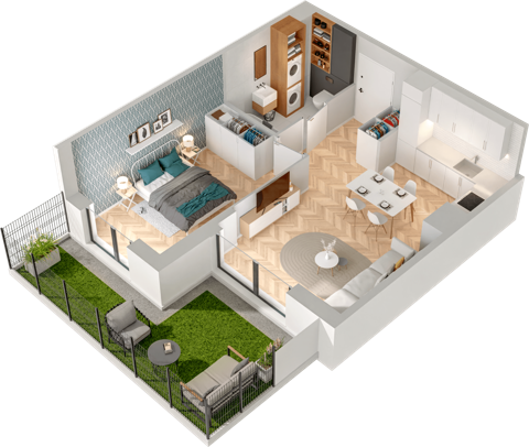 Plan 2 pok. 43m²