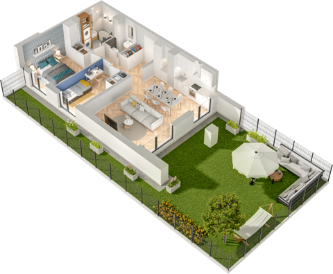 Plan 3 pok. 60m²
