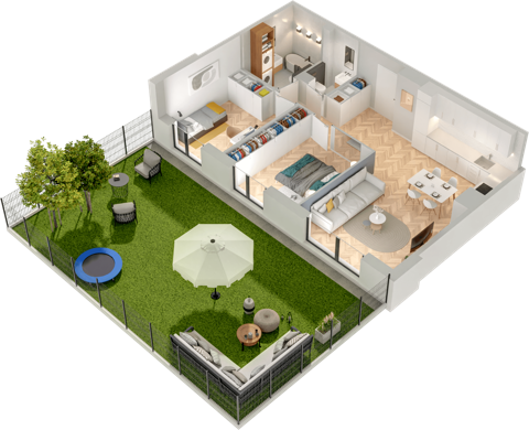 Plan 3 pok. 62m²