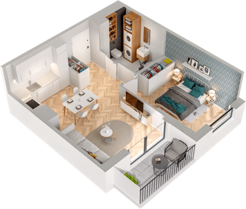 Plan 2 pok. 42m²