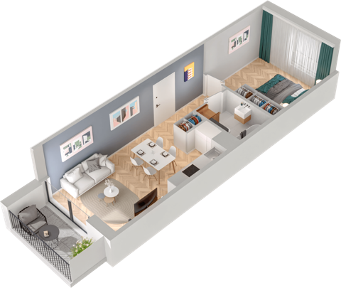Plan 2 pok. 39m²