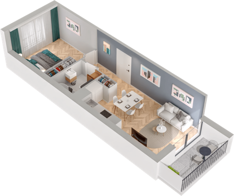 Plan 2 pok. 39m²