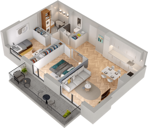 Plan 3 pok. 62m²