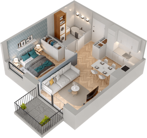 Plan 2 pok. 38m²